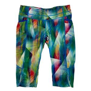 ATHLETA Tropea Dobby Be Free Knickers Leggings Size Large  #305922 Multicolor